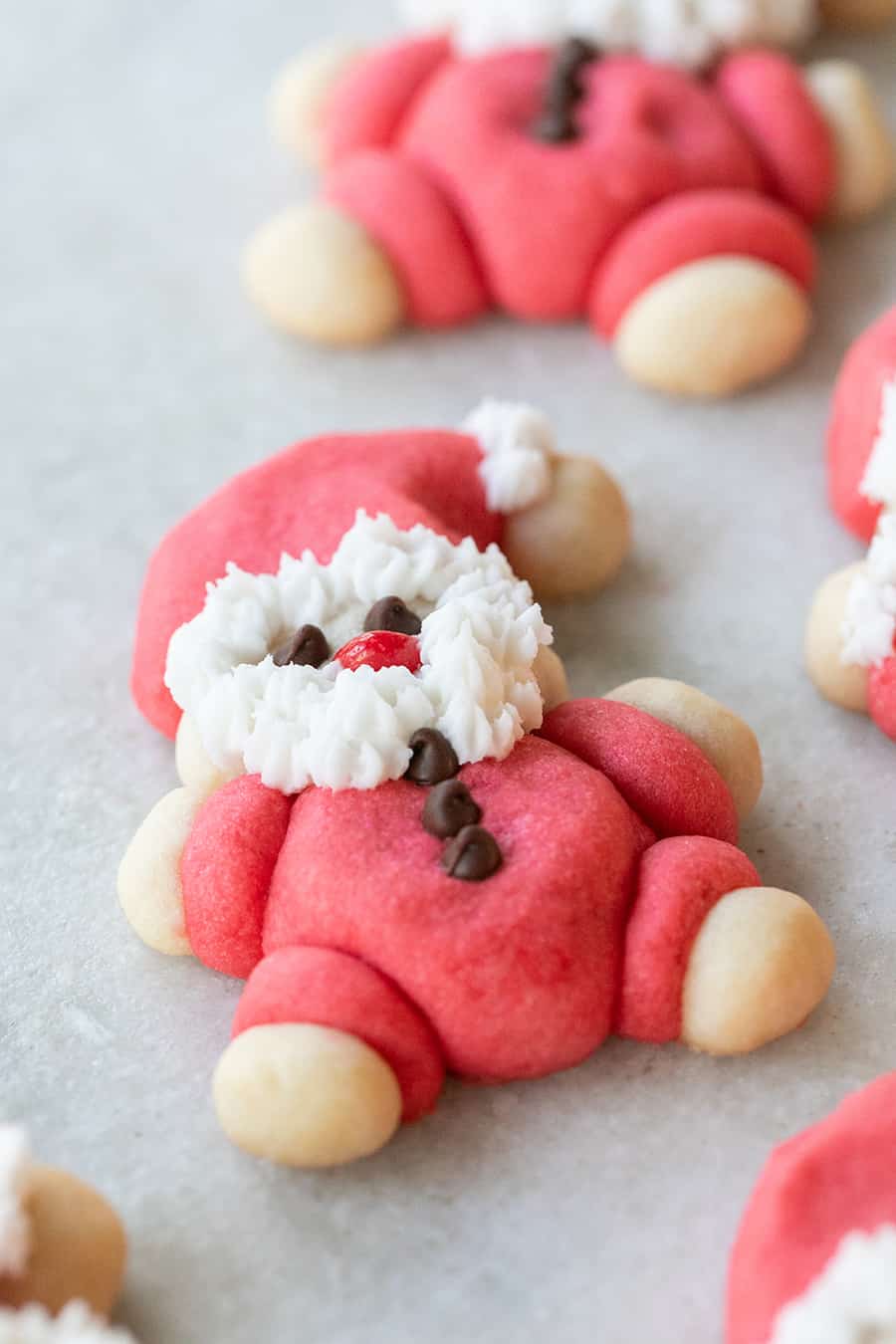 Christmas cookie shaped like Santa