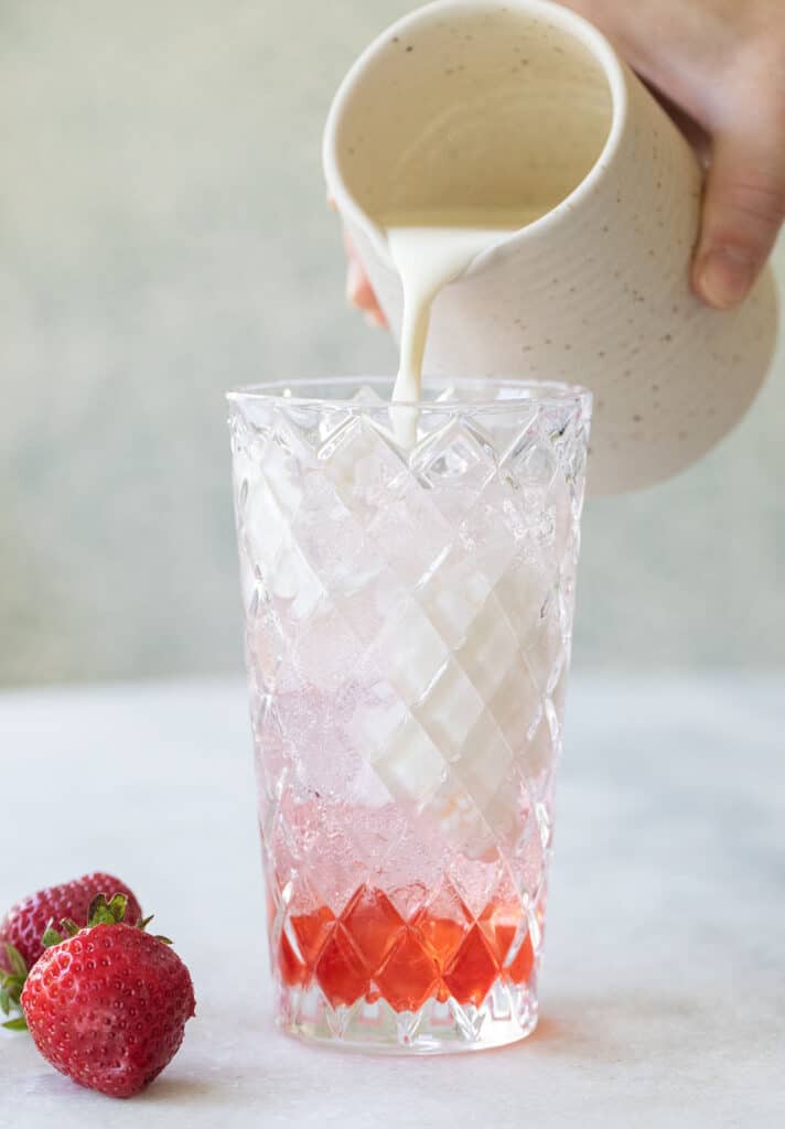 Italian soda with cream