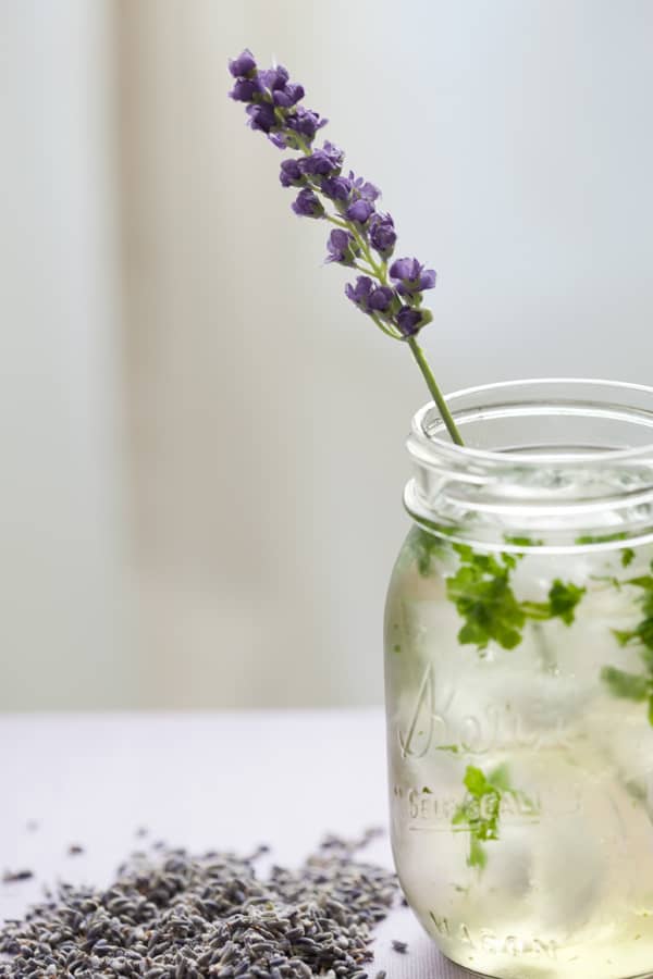 Mojito recipe with lavender, rum, mint and lime juice