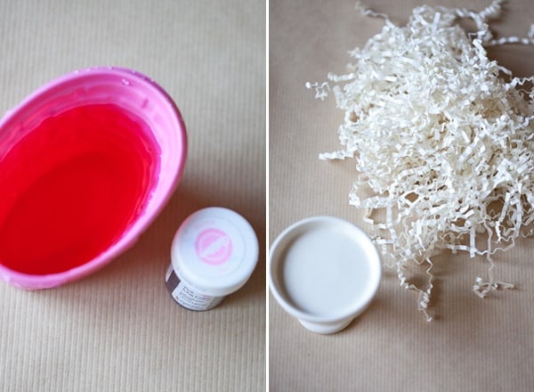 Pink dye in a pink bowl 