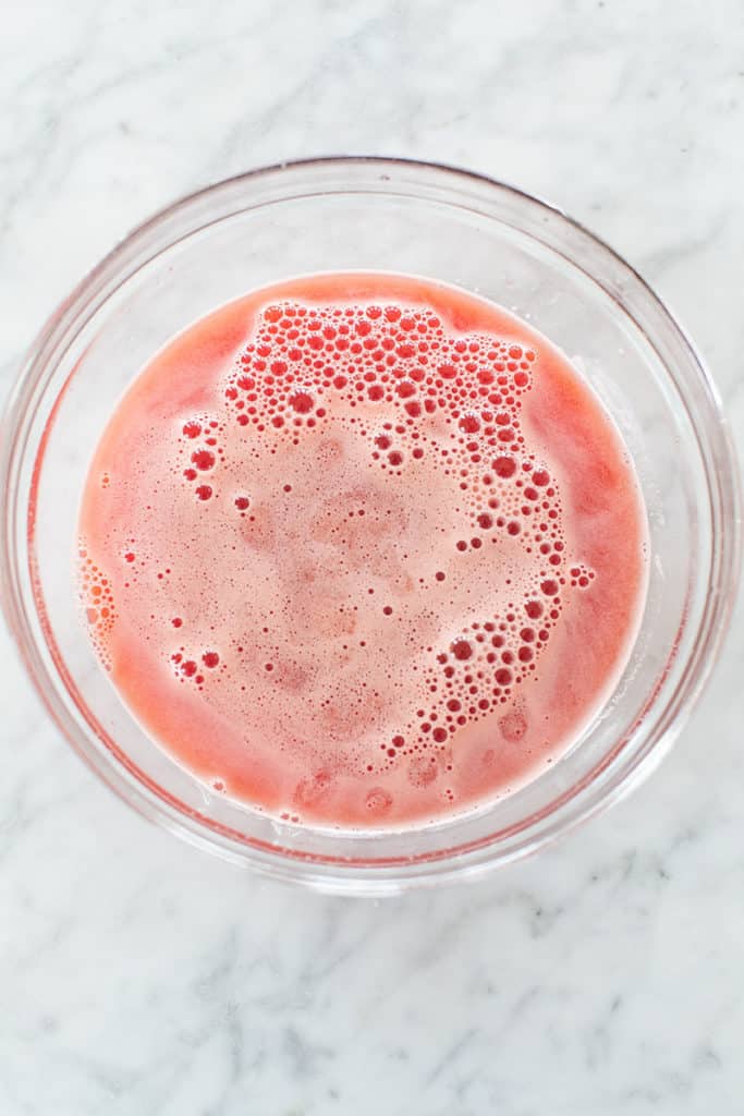 Watermelon juice in a bowl. 