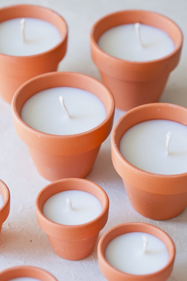 Six Mini Terracotta Votives