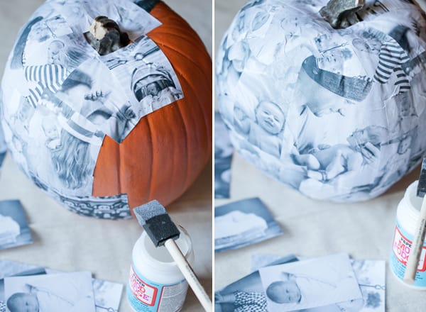 Decoupage craft pumpkin diy collage