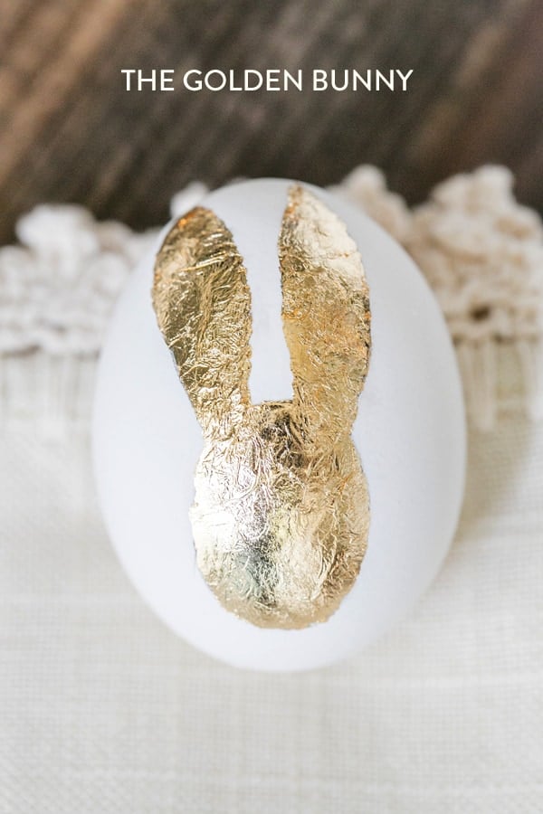 how to decorate an Easter egg with gold 