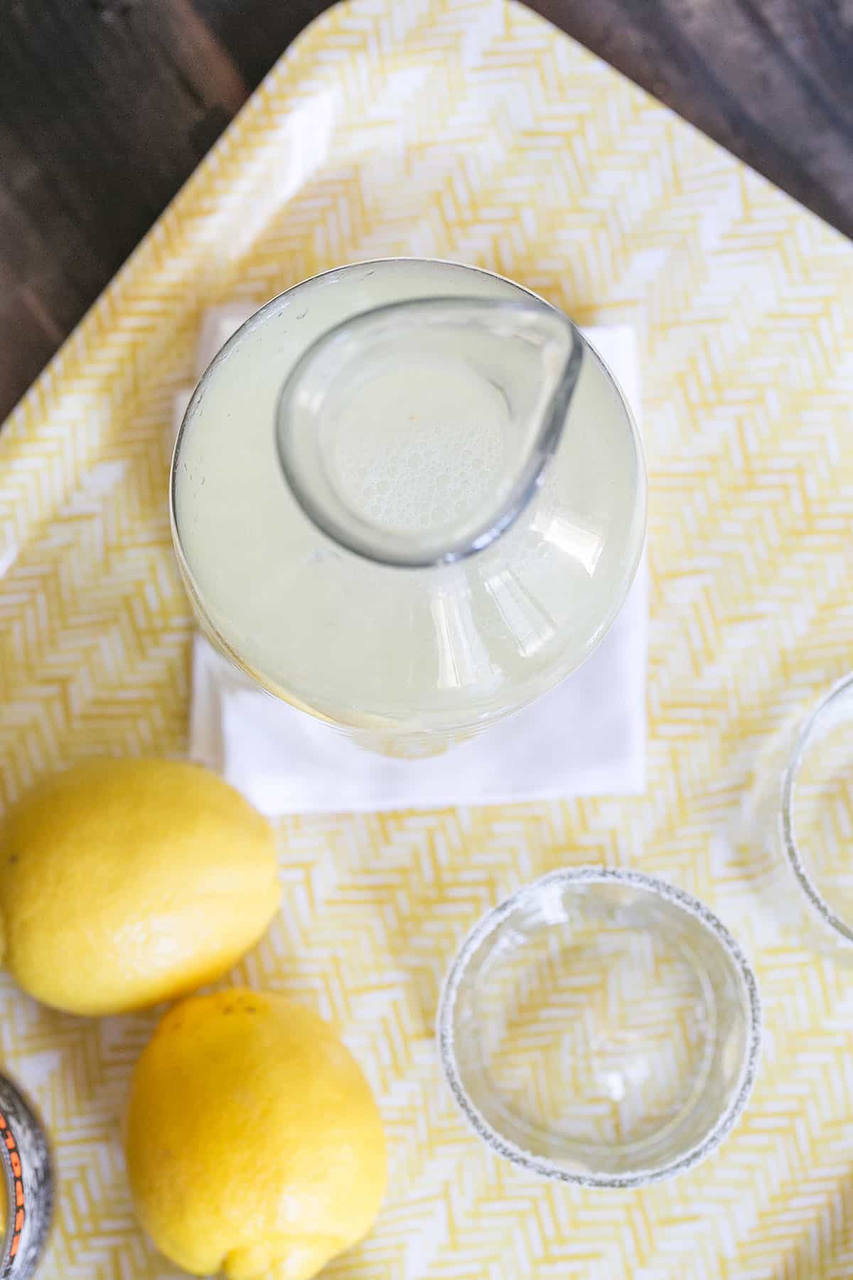 glass jar filled with lemonade