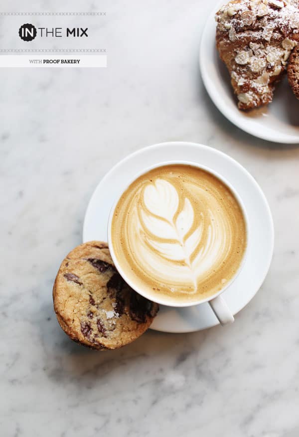 Coffee and cookie at Proof Bakery in Los Angeles 