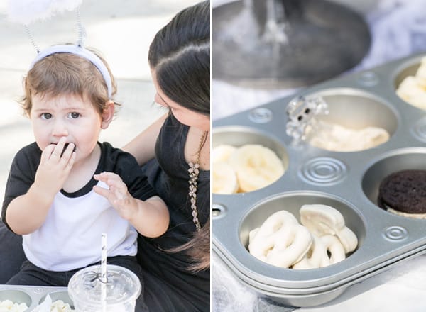 shot of toddler eating a cookie