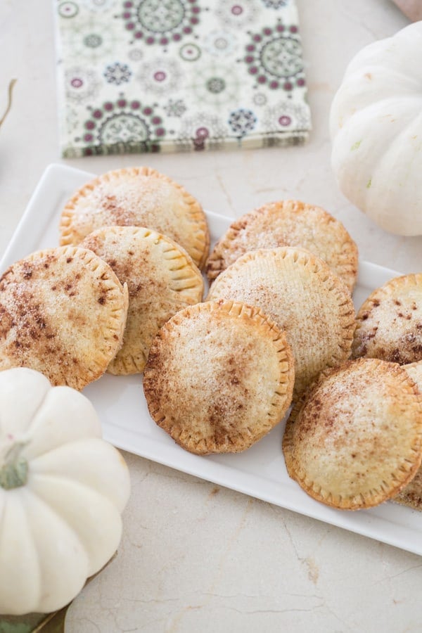 Mini pumpkin pies on a plate