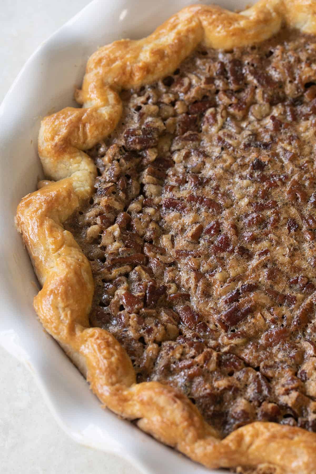pecan pie with brown butter