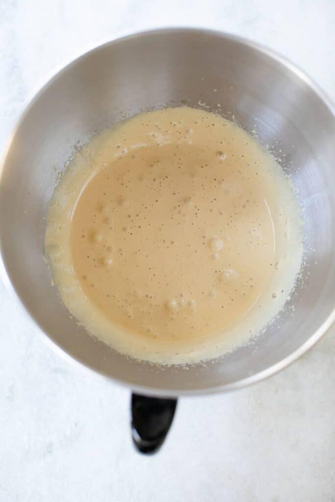 Eggs and sugar to make eggnog.