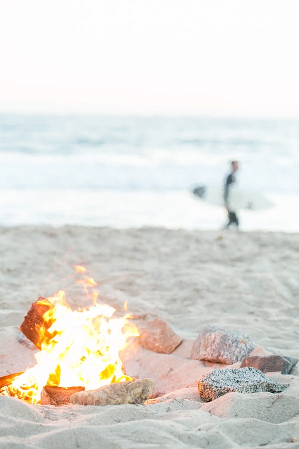 bonfire party on the beach