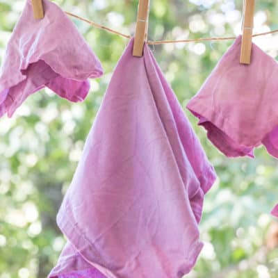 Naturally Dyed Linens using Berries and Herbs