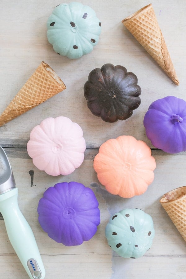 DIY pumpkin cones