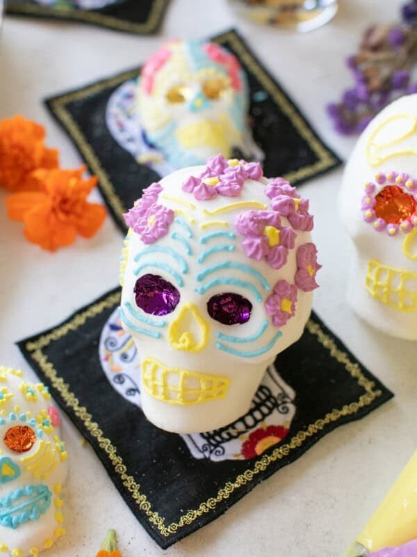 Mexican sugar skull decorated.