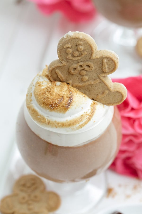 Gingerbread cookie and toasted marshmallow parfait 