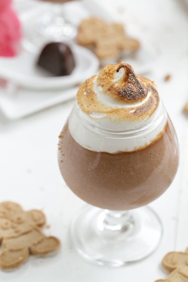 Chocolate parfait with toasted marshmallow fluff