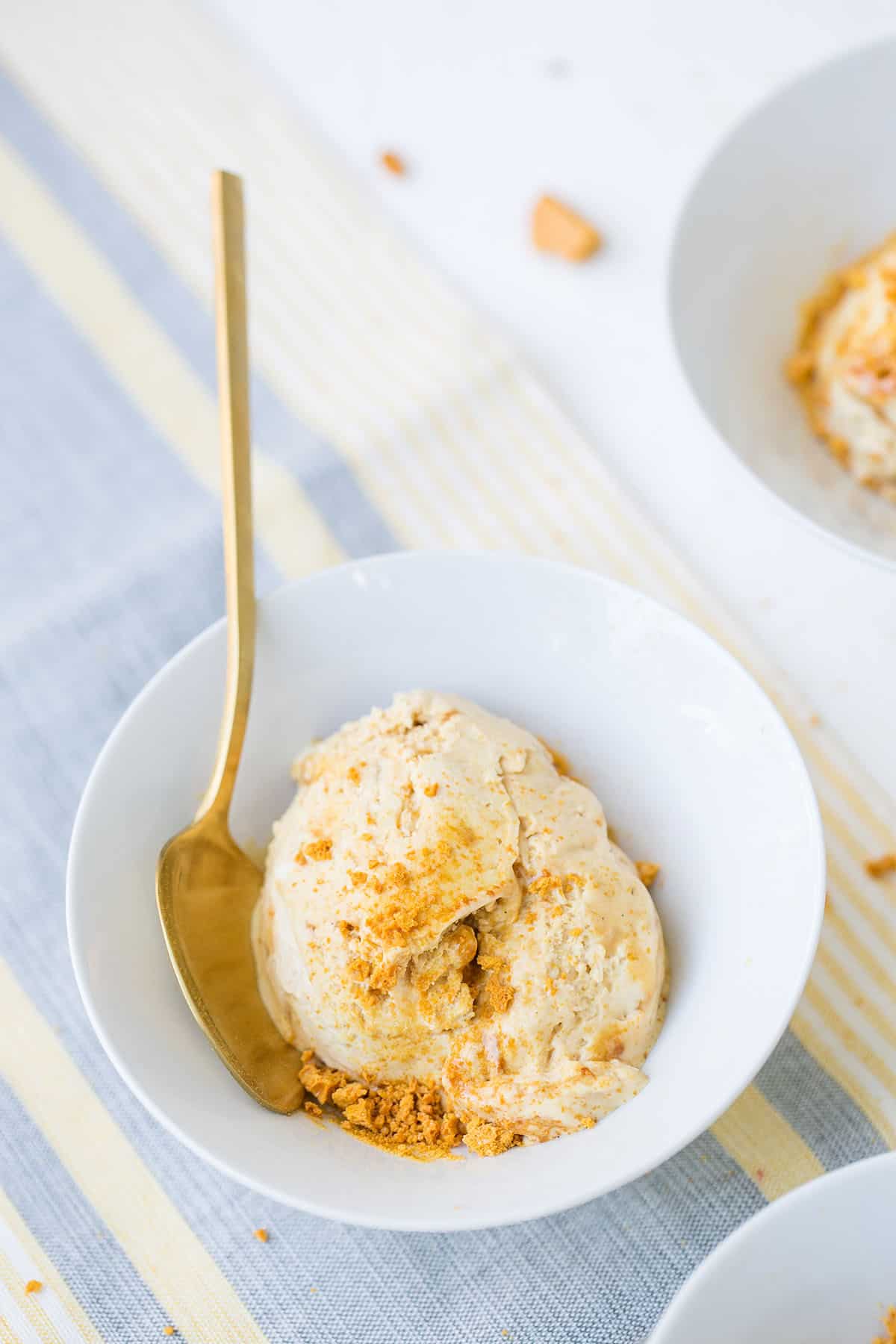 bowl of hokey pokey ice cream