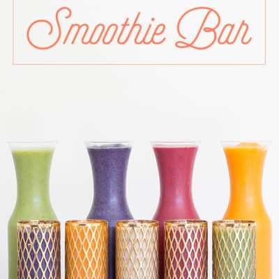 Fruit Smoothie Recipes + A Smoothie Bar!