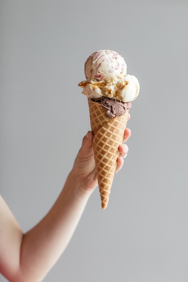 Girl holding Ice cream cone 