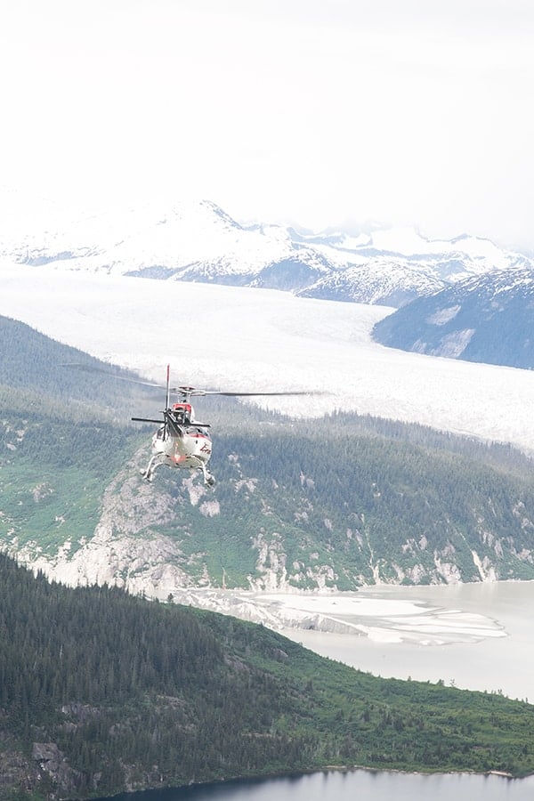 Helicopter to a glacier 