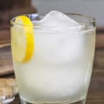 White wine ginger and lemon cocktail