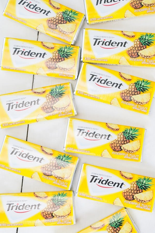 Trident pineapple gum 