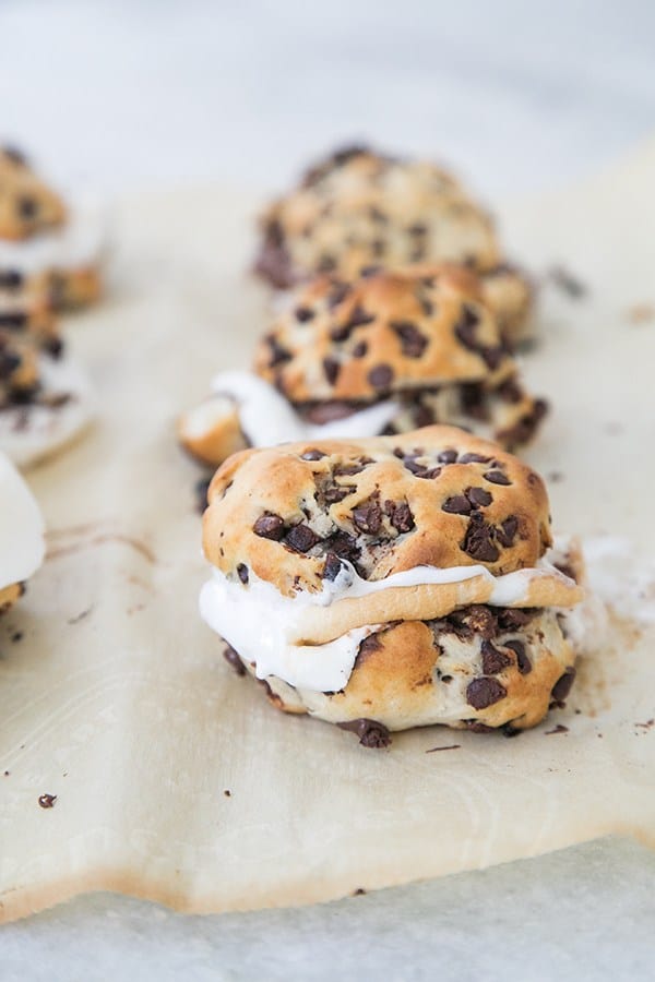 How to make chocolate chip biscuit smores