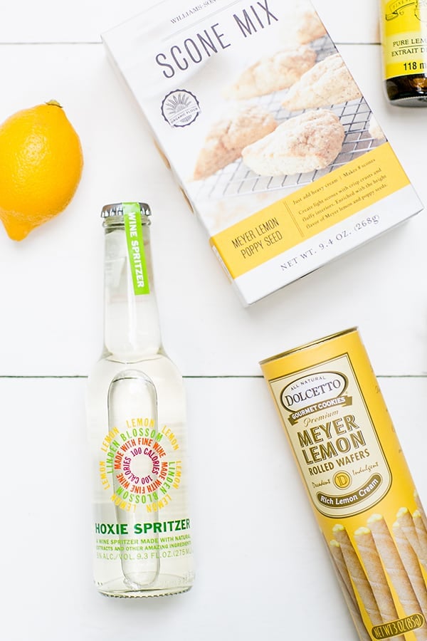 lemon spritzer, lemon cookies 