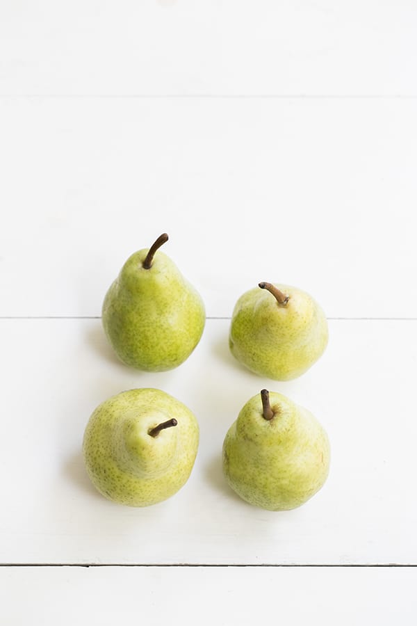 pears on a table 