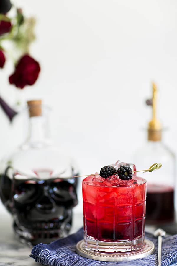 shot of a cocktail in a glass