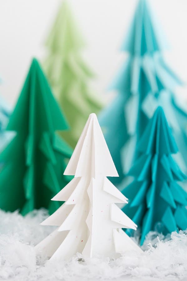 DIY Origami Christmas Trees Idea - Sugar and Charm