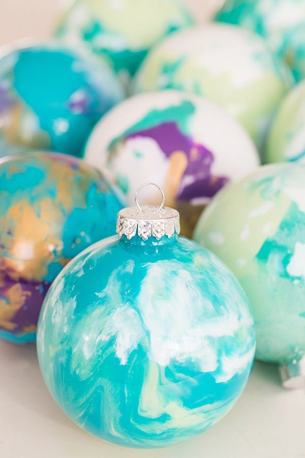 close up of Homemade Christmas Ornaments