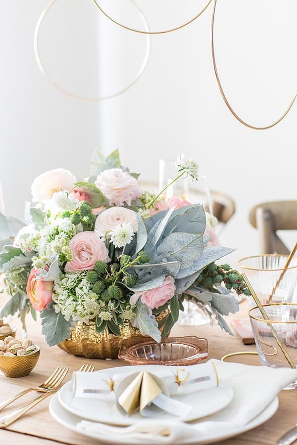 Flowers and New Year's Eve decorations