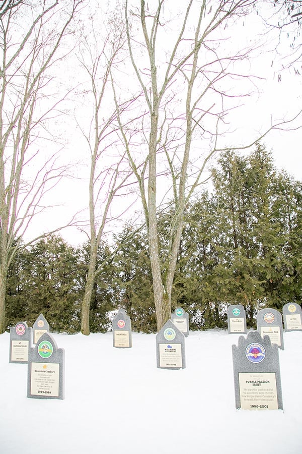 Ice cream graveyard at Ben & Jerry's 