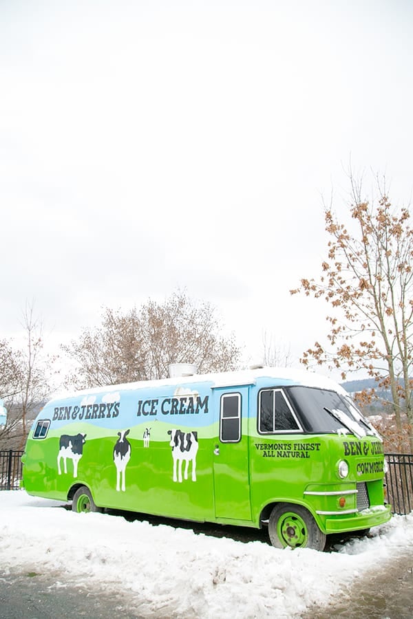 Ben & Jerrys bus in Stowe Vermont