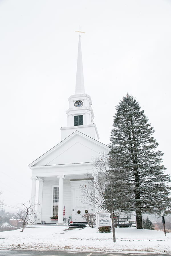 White Church in Stowe Vermont