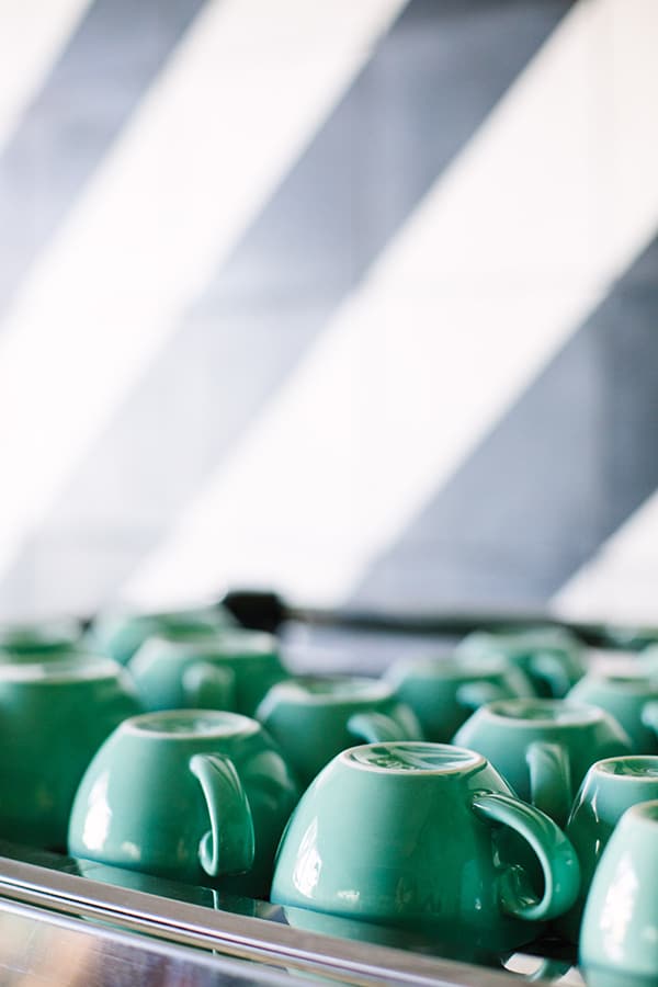 Green coffee mugs