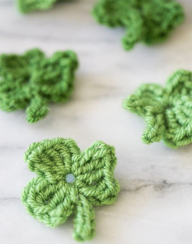 DIY Crochet Shamrocks for Saint Patrick's Day