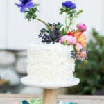 Easter carrot cake recipe with coconut and flowers