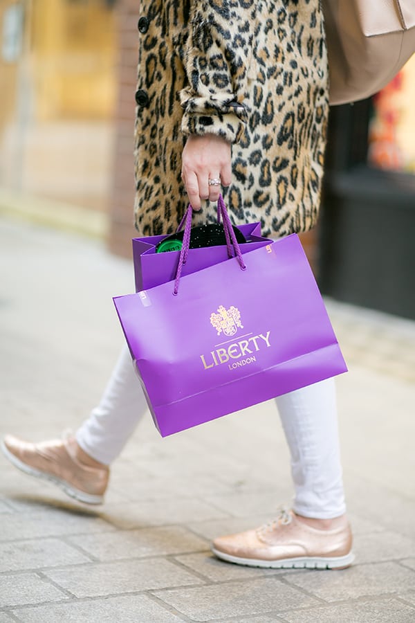 Liberty London purple bag 