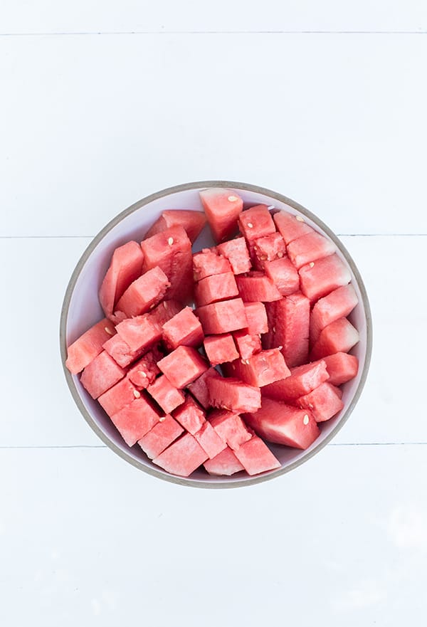 watermelon sticks in a bowl