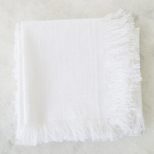 Linen napkins with fringed edges — Made on 23rd