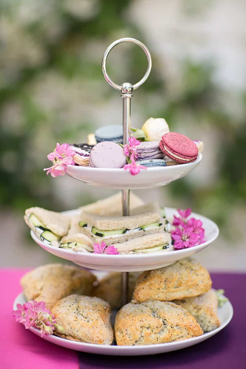 tea party food and cookies