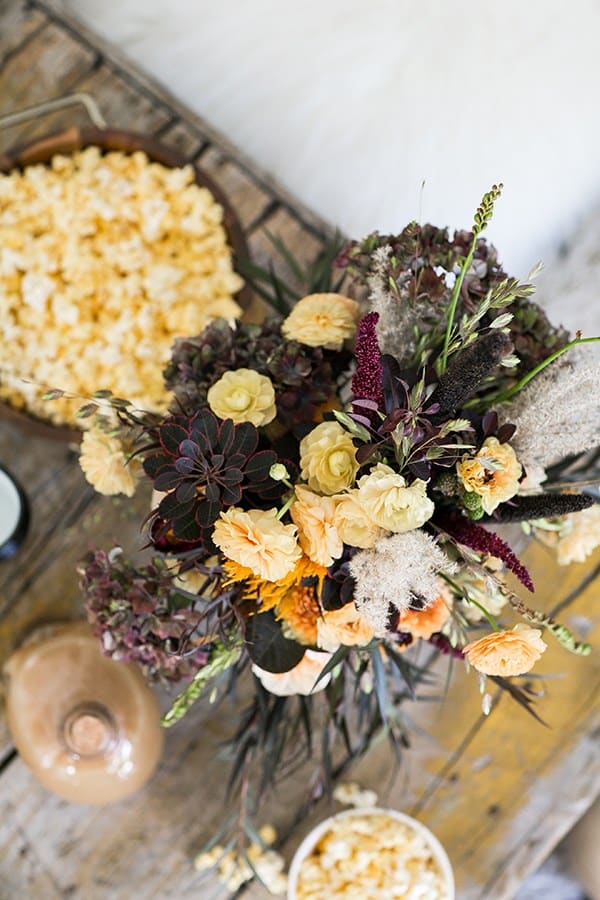 overhead of halloween flowers 