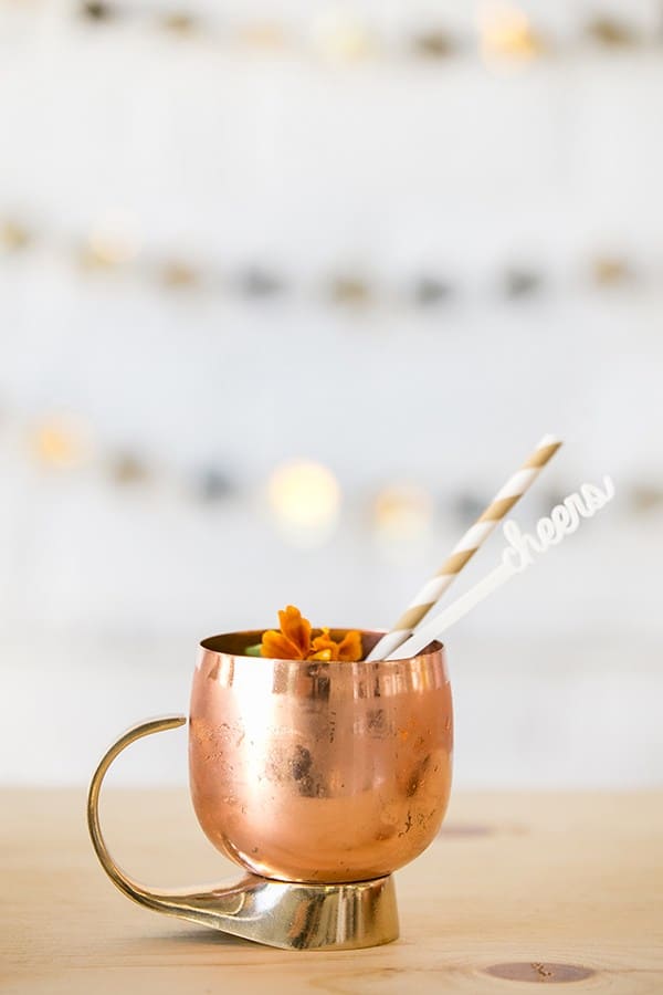 Moscow Mule Mug - fall baby shower, cake pops, gold glitter, baby's arrival, pumpkin theme, fall leaves, pinecone candle holders, pumpkin spice