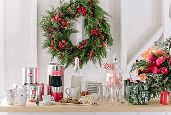 Holiday espresso bar with illy coffee 