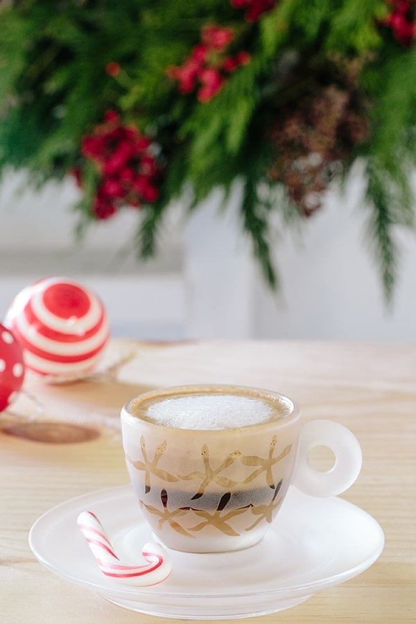 Espresso in a glass cup