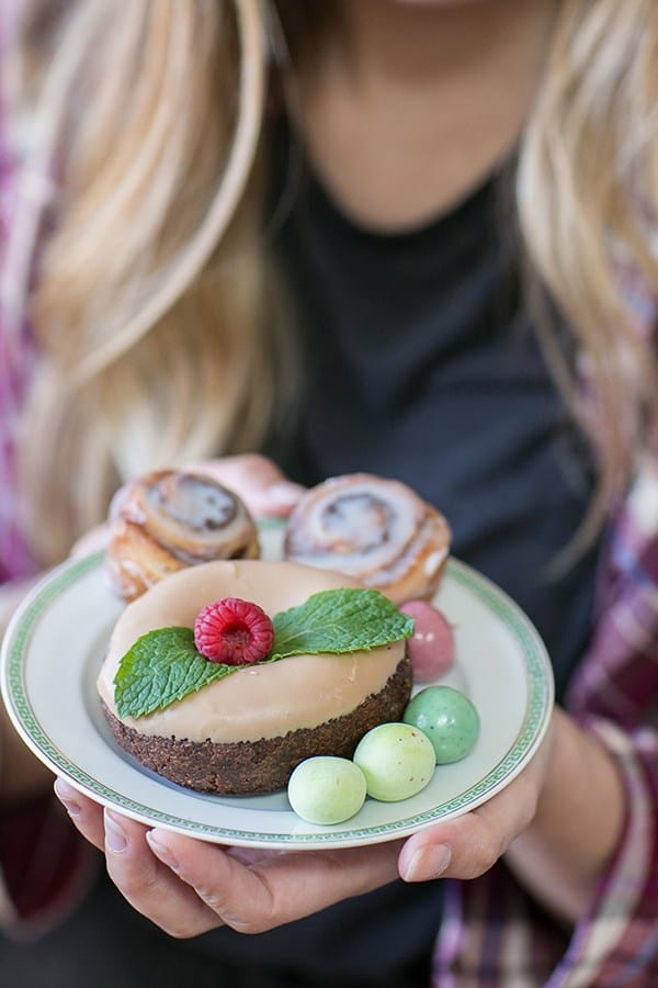 close up shot of Christmas donut