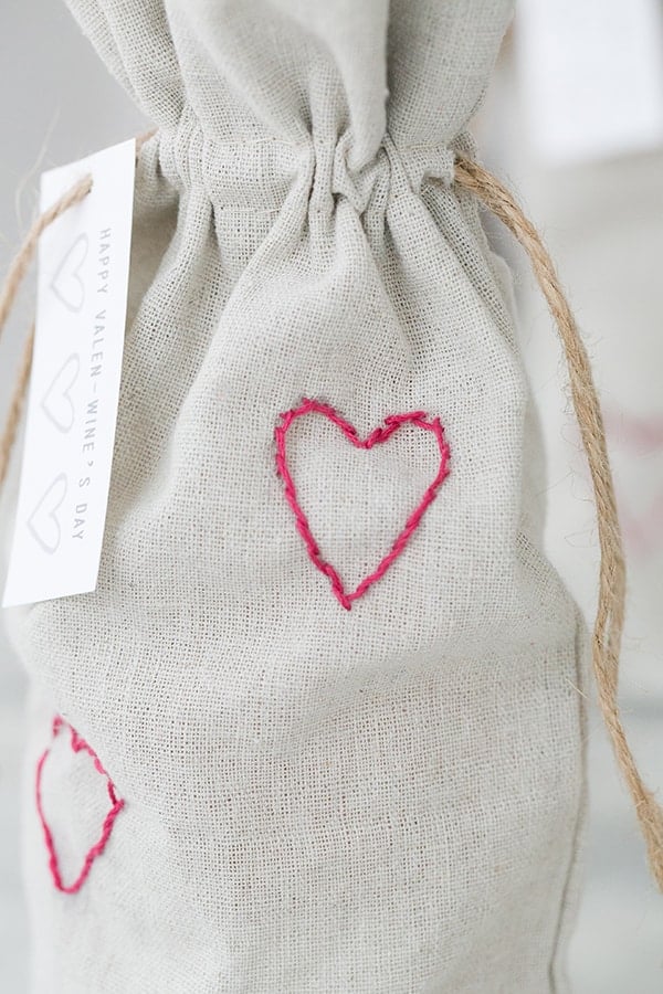 Valentine's Day Heart Wine Bags