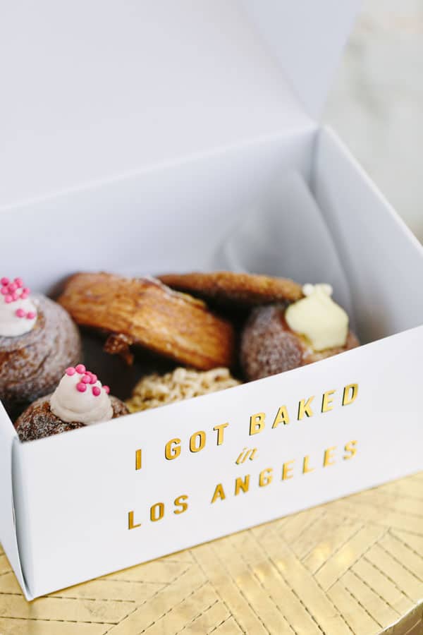 Treats in a bakery box from Mr. Holmes.